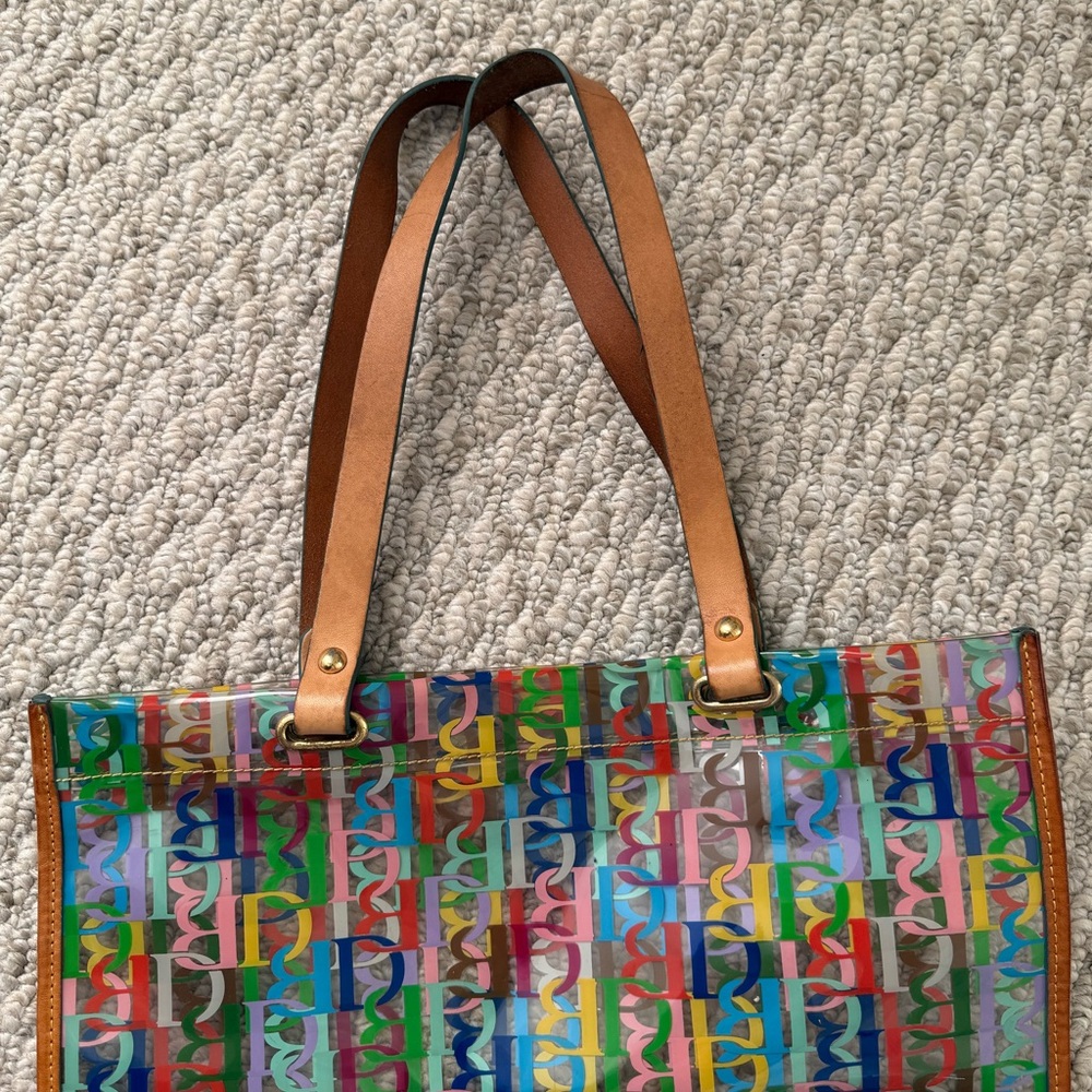 Dooney & Bourke Multicolor Transparent clear Tote Like New - Picture 2 of 4